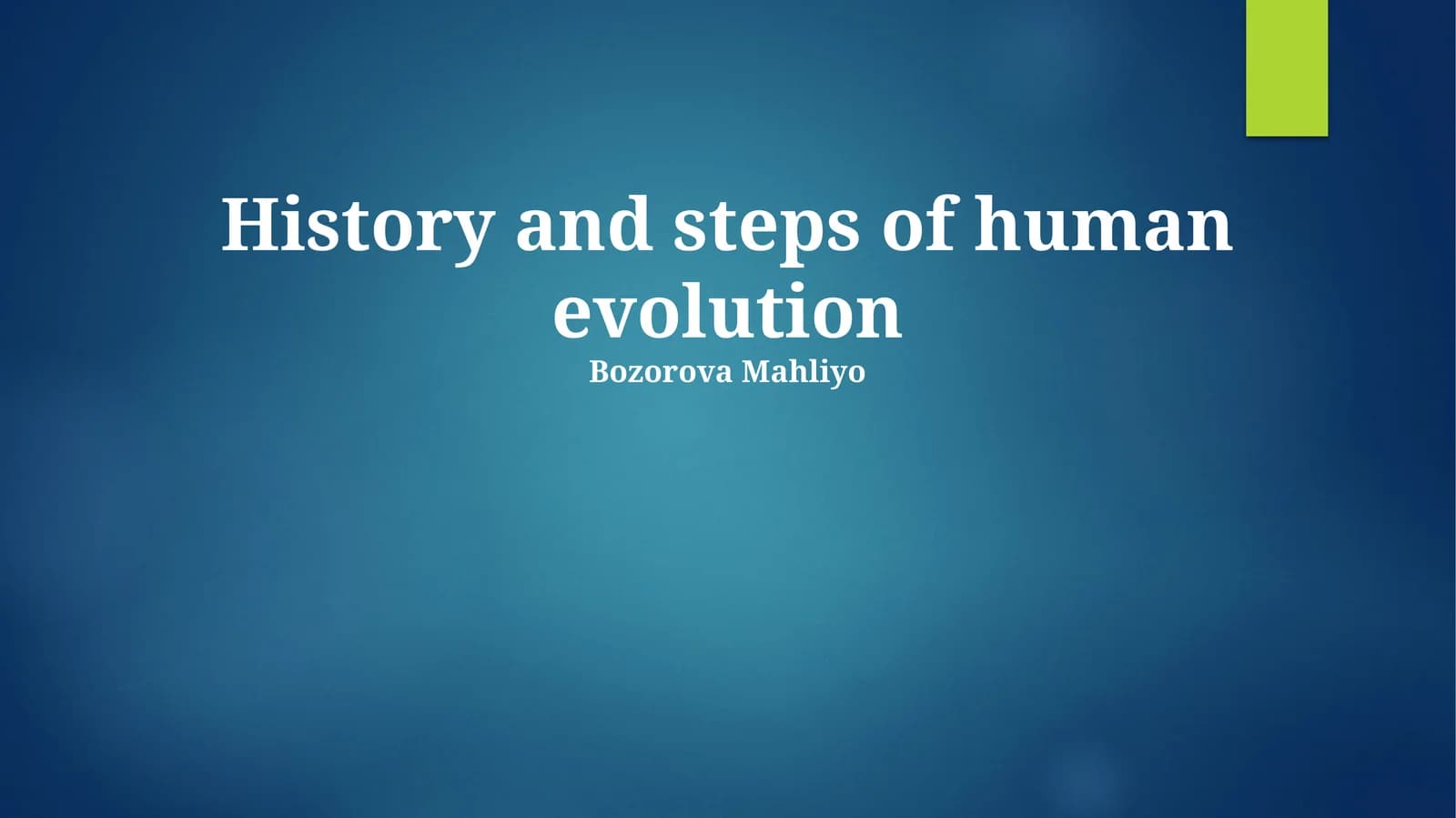 Bozorova Mahliyo