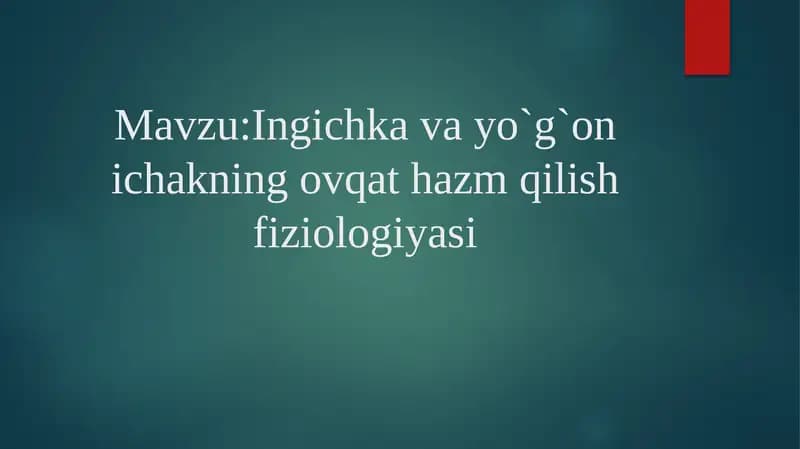 Mustaqil ish Fiziologiya