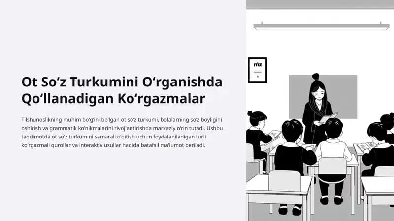 Ot Soʻz Turkumini Oʻrganishda Qoʻllanadigan Koʻrgazmalar