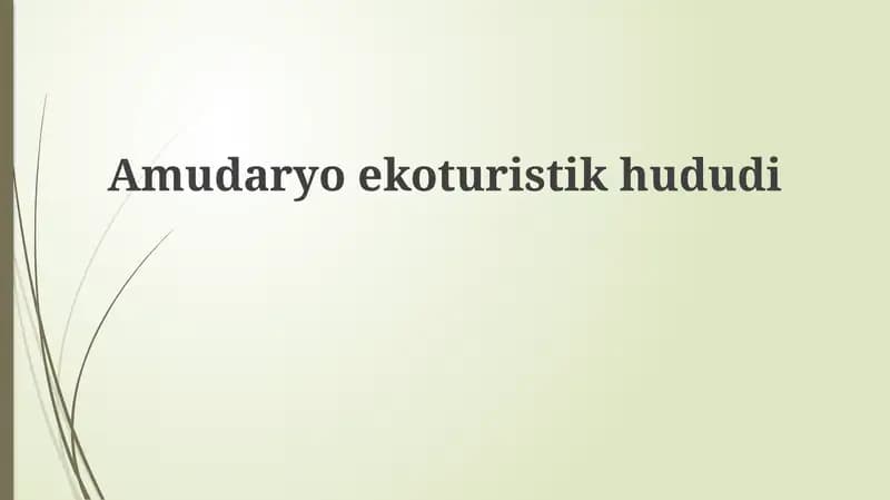 Amudaryo ekoturizm zonasi