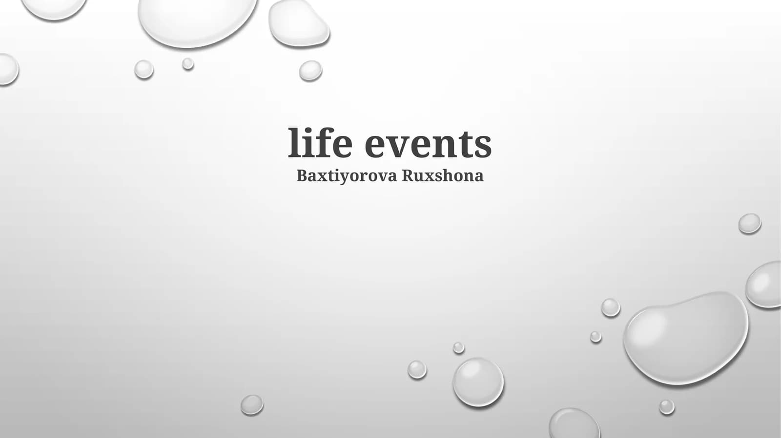 Life events