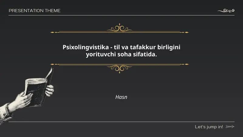 Til va tafakkur munosabati psixolingvistikasi