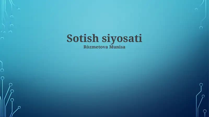Sotish siyosati