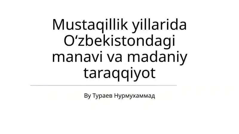 O'zbek adabiyoti