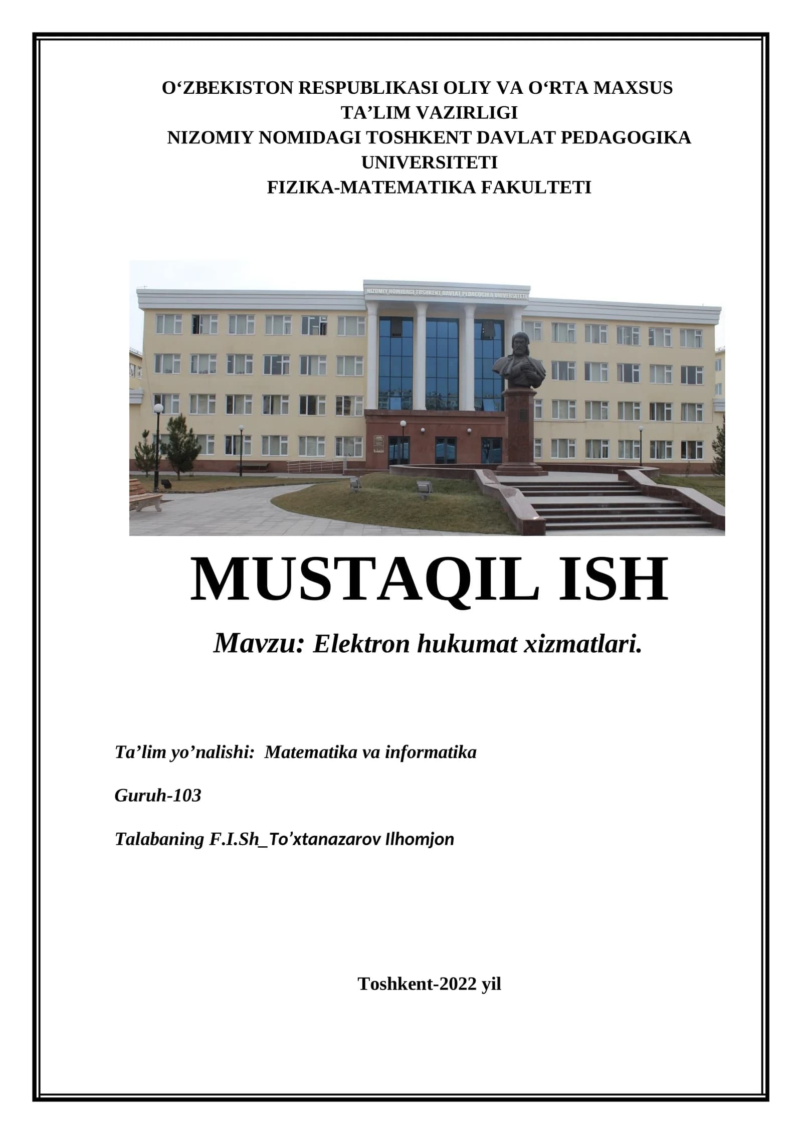 Elektron hukumat xizmatlari