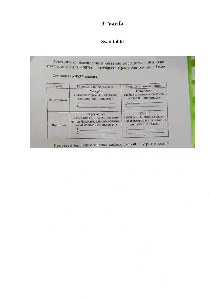 Swot tahlil