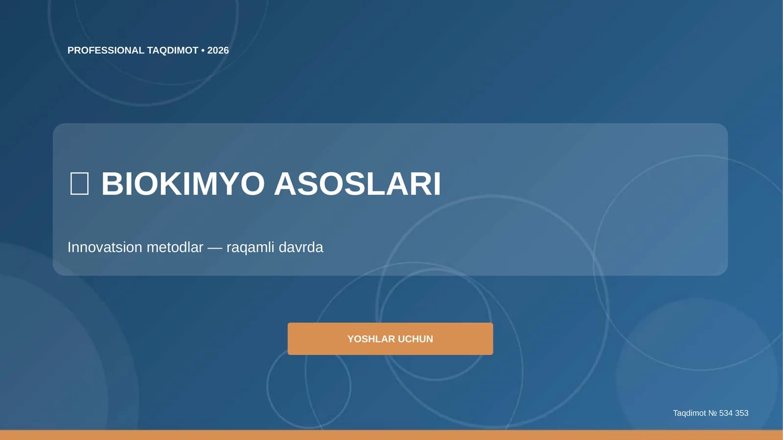 BIOKIMYO ASOSLARI