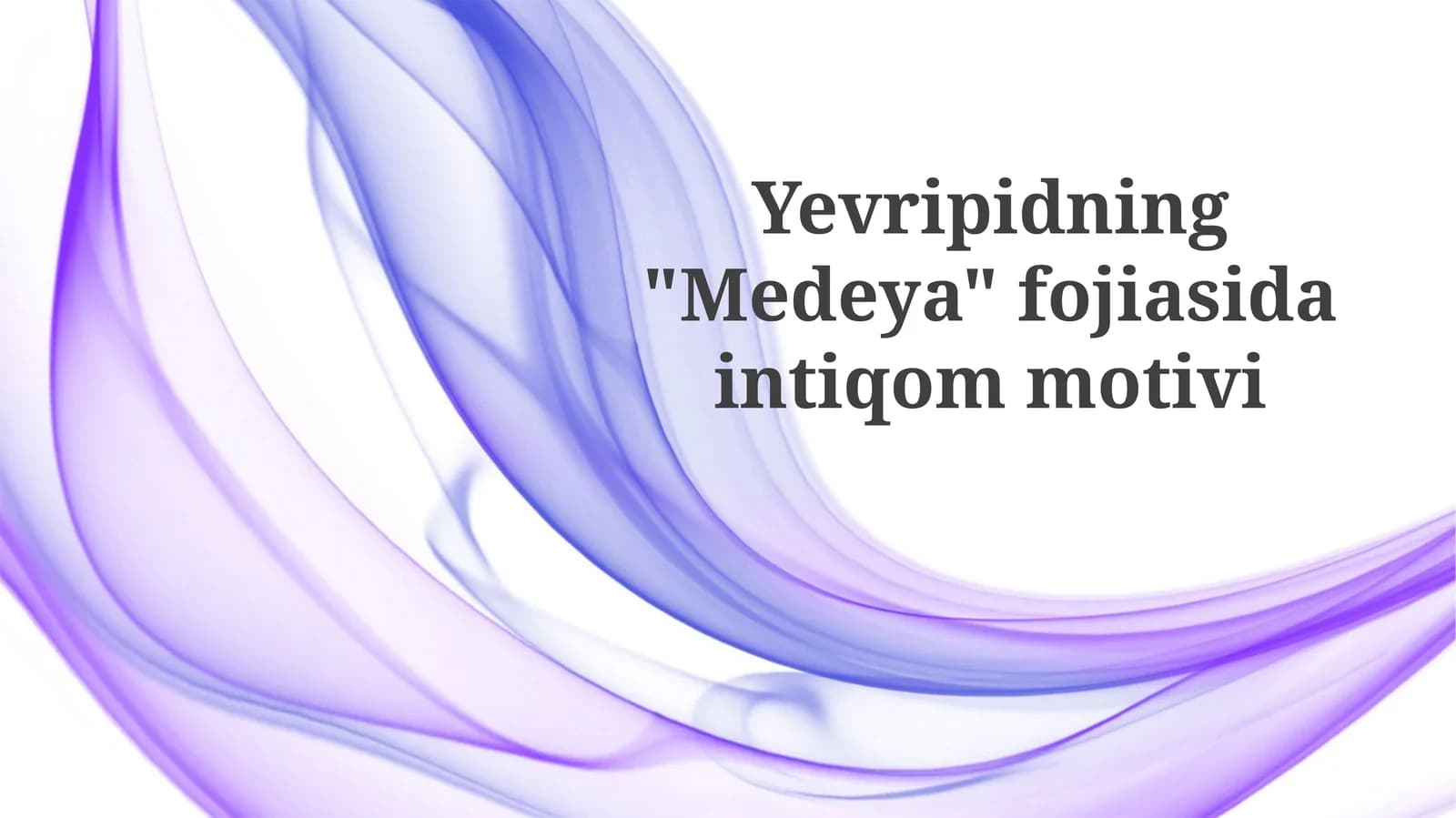 Medeya asarining syujeti