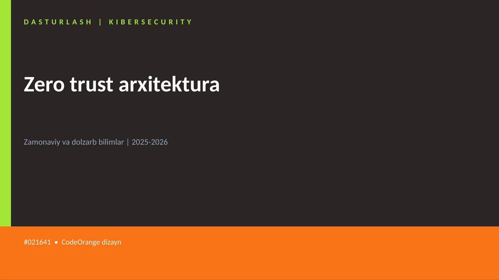 Zero trust arxitektura
