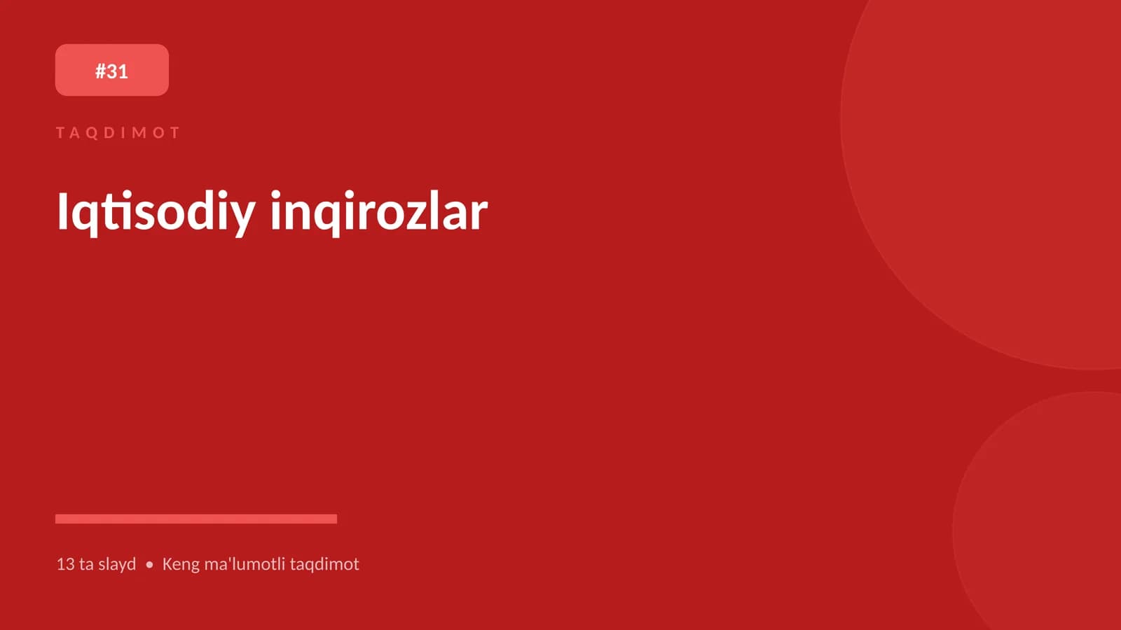 Iqtisodiy inqirozlar