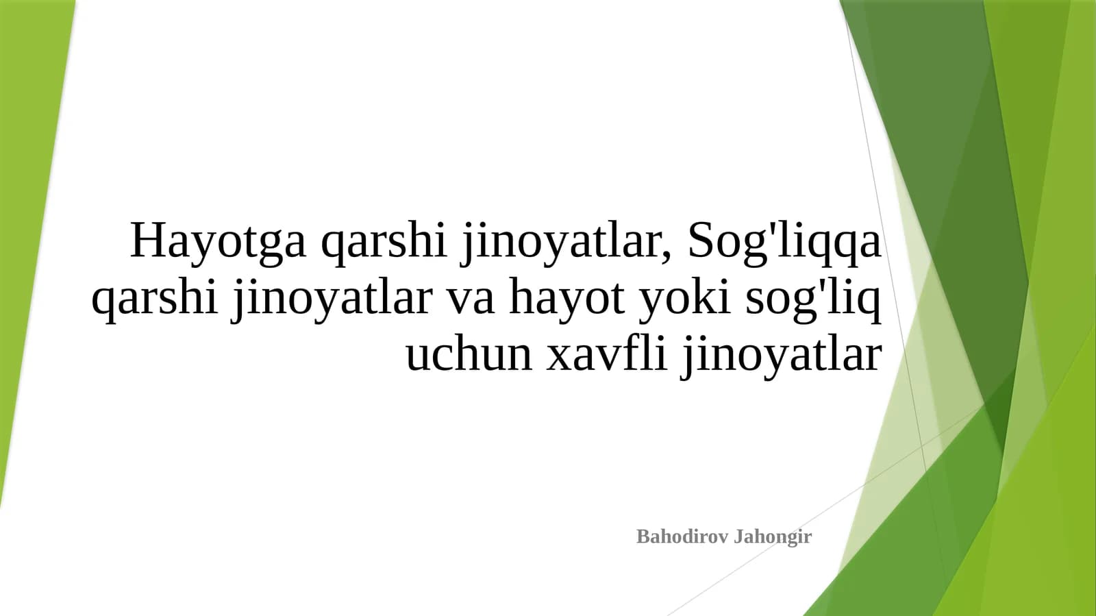 Hayotga qarshi jinoyatlar