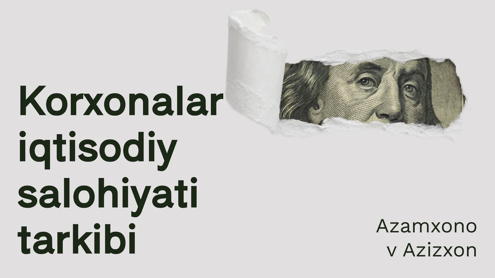 Korxonalar iqtisodiy salohiyati tarkibi