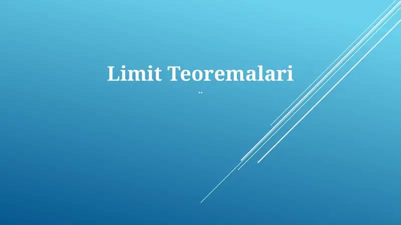 Limit Teoremalari