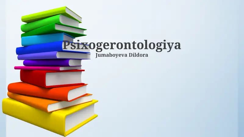 Psixogerontologiya