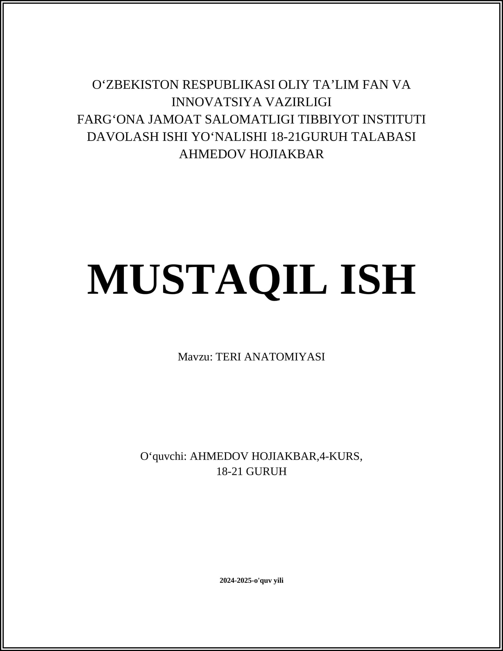 TERI ANATOMIYASI
