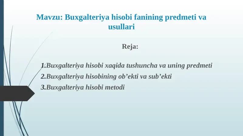 Бухгалтерия ҳисоби