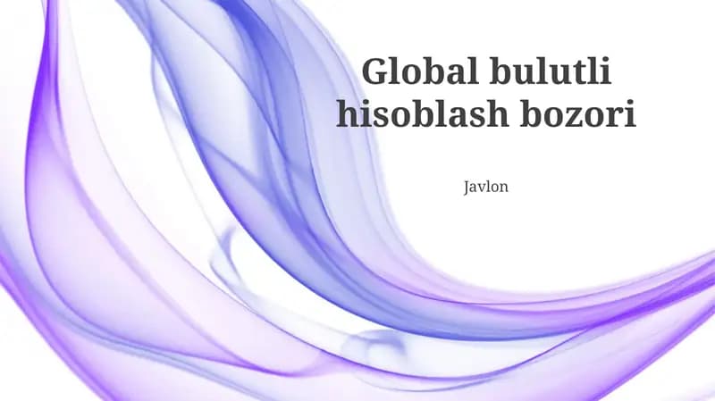 Global bulutli hisoblash bozori