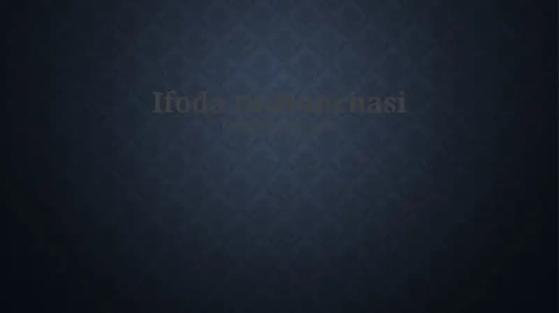 Ifoda tushunchasi