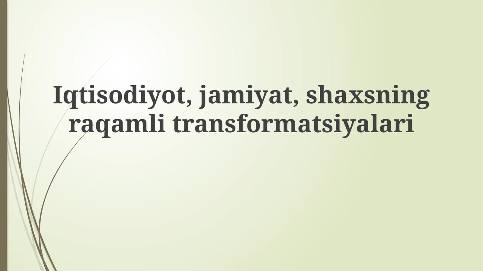 Raqamli transformatsiya tushunchasi