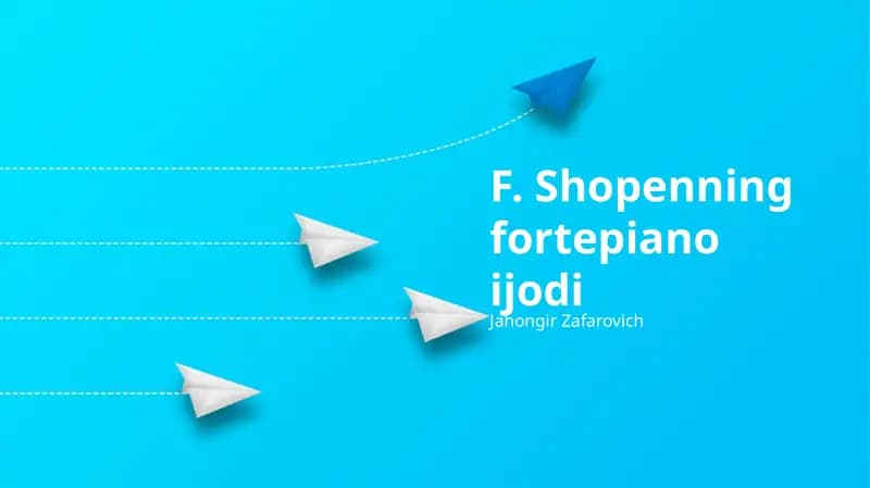 F. Shopenning fortepiano ijodi