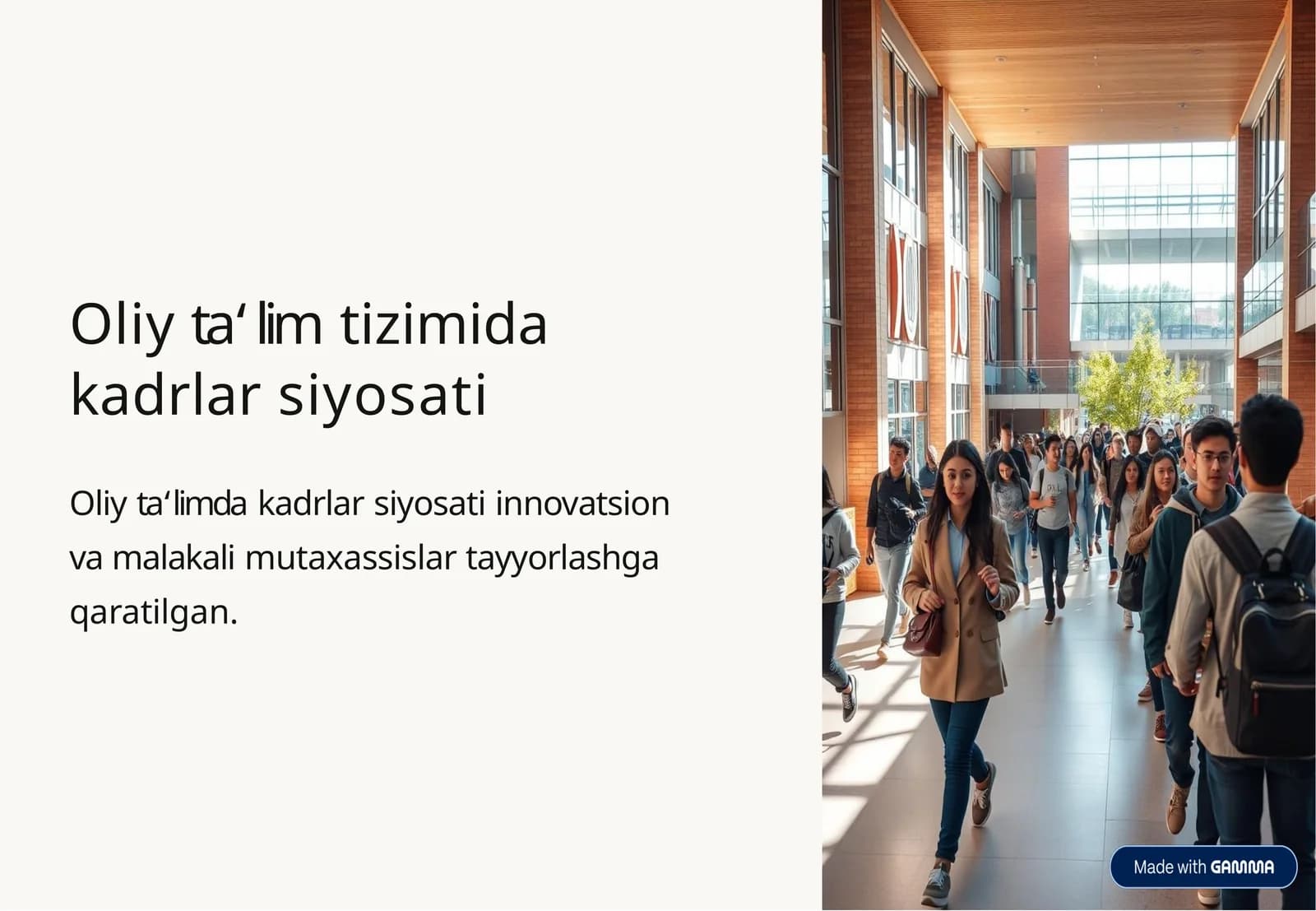 Oliy ta‘ lim tizimida kadrlar siyosati