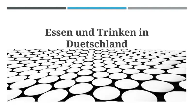 Essen und Trinken in Deutschland