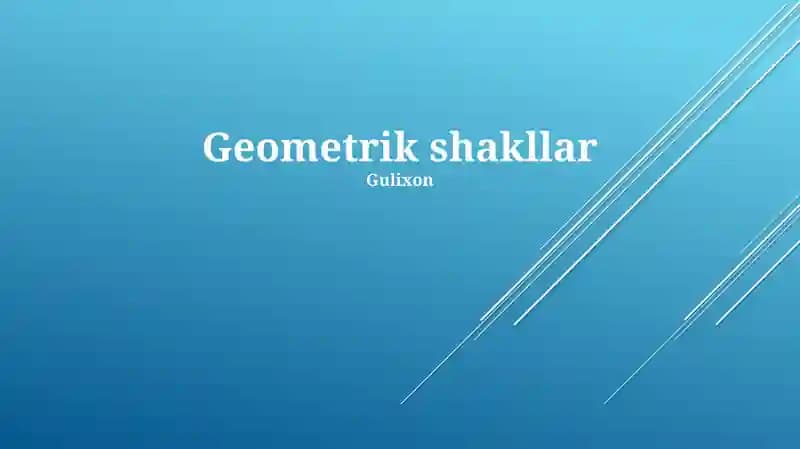 Geometrik shakllar