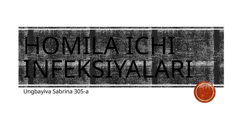 Homila Ichi Infeksiyalari