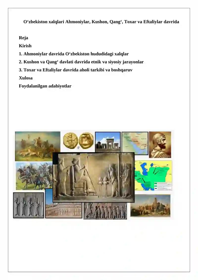 Ahmoniylar davrida Oʻzbekiston hududidagi xalqlar