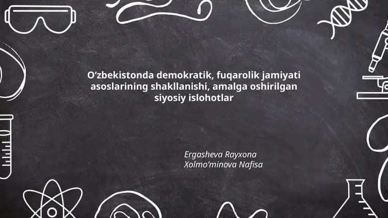 Oʻzbekistonda demokratik jamiyatning shakllanishi