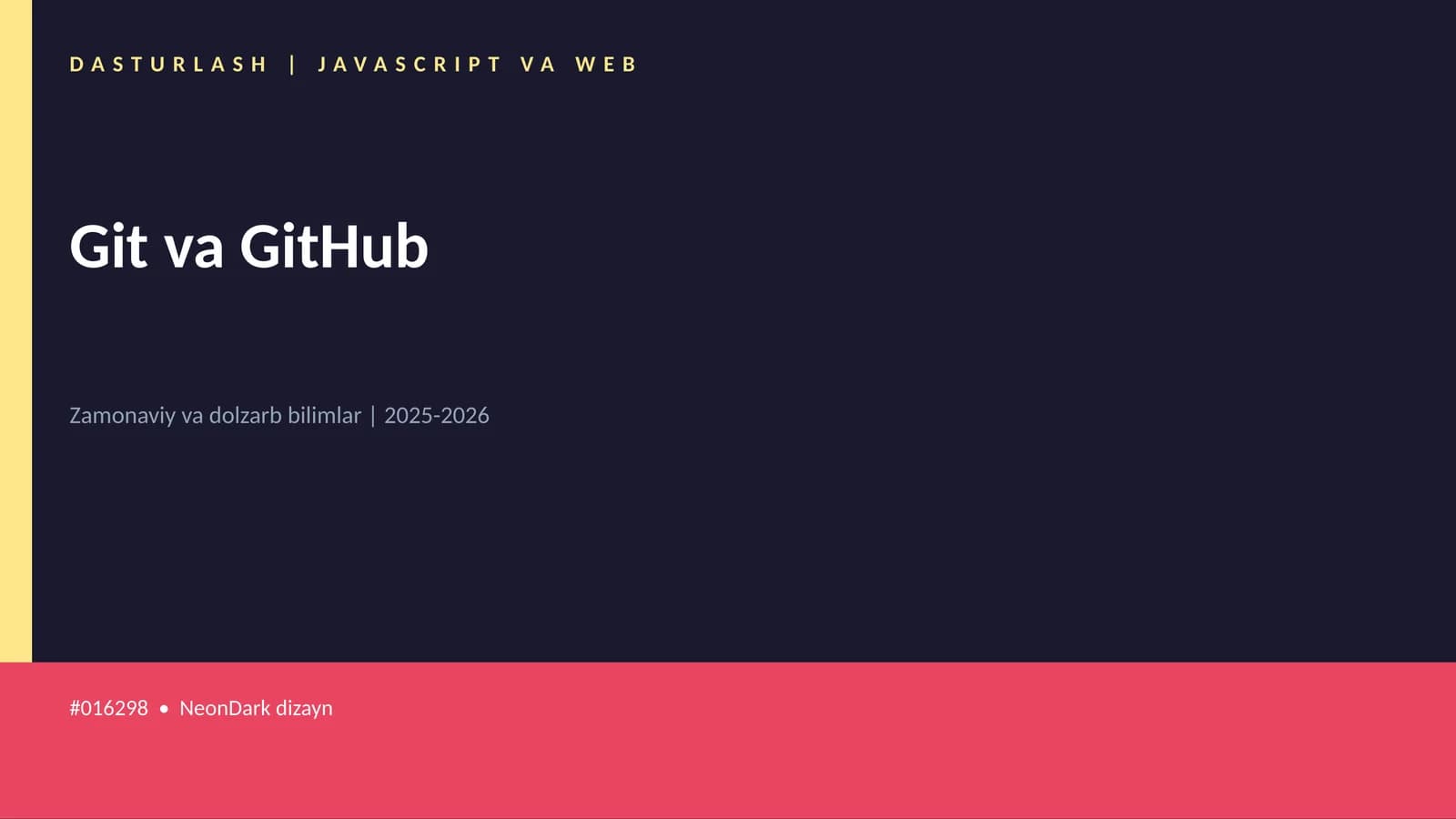 Git va GitHub