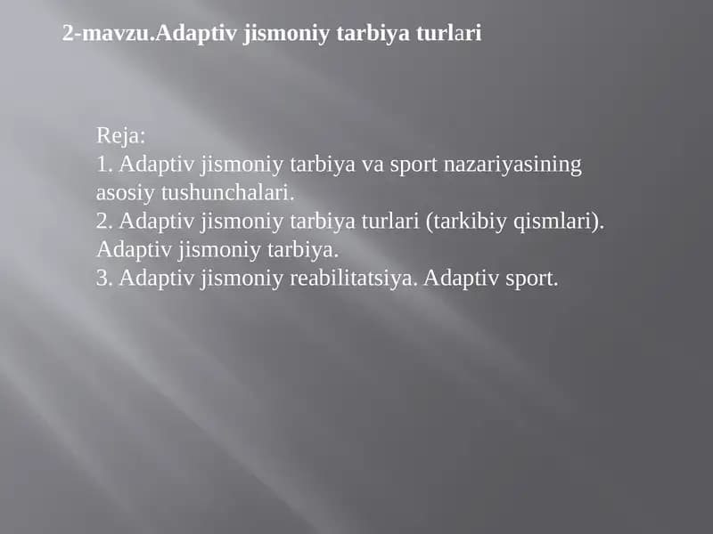 Adaptivjismoniytarbiyaturlari