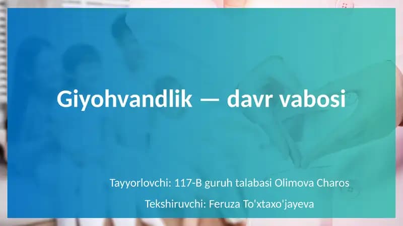 Giyohvandlik