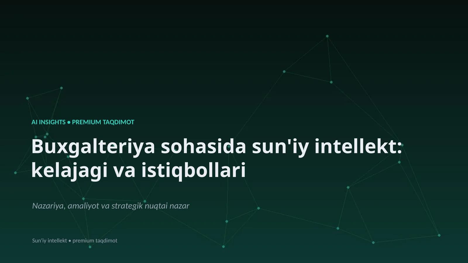 Sun'iy intellekt: buxgalteriya sohasida