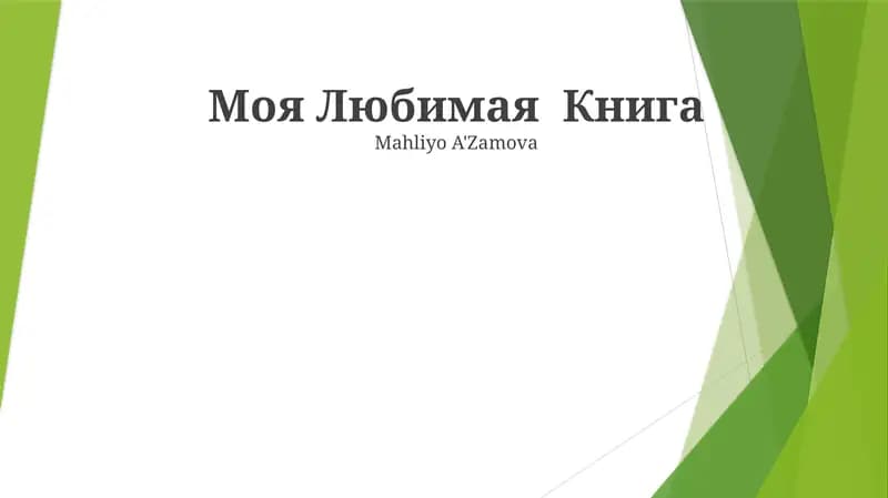 Моя Любимая Книга