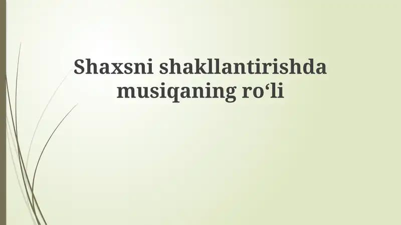 Musiqa va hissiy rivojlanish