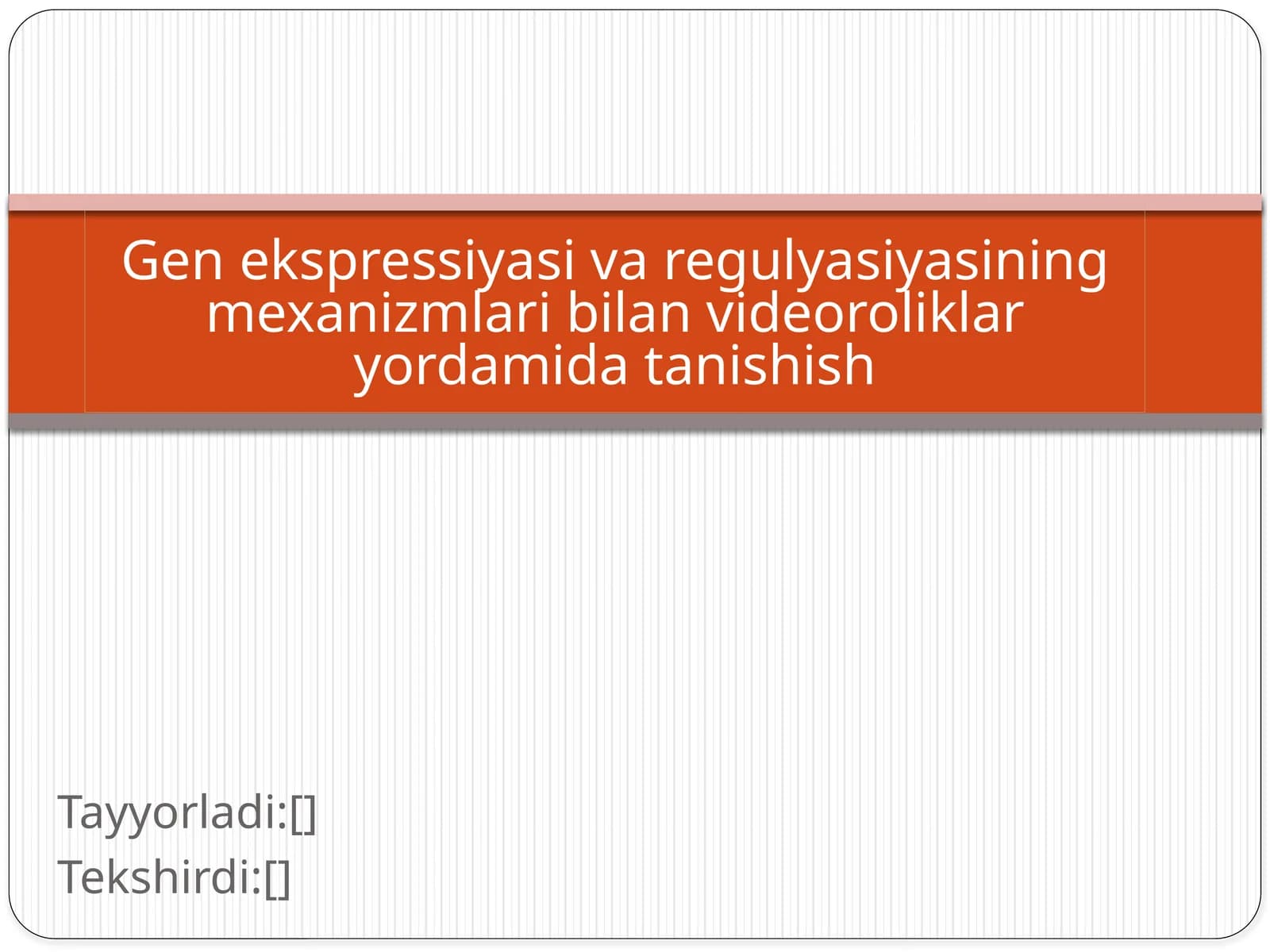 Gen ekspressiyasi va regulyasiyasi