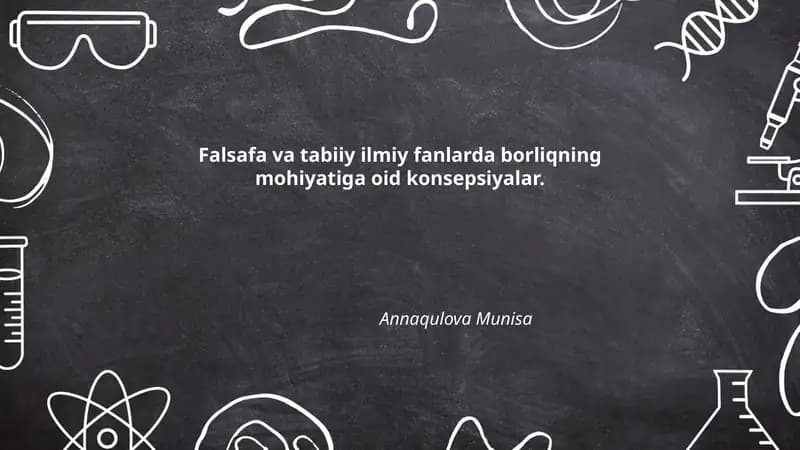 Borliqning ontologik ta'rifi