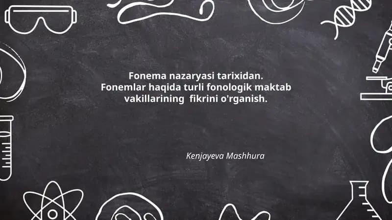 Fonema nazaryasi tarixidan