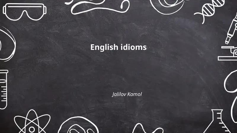 English idioms