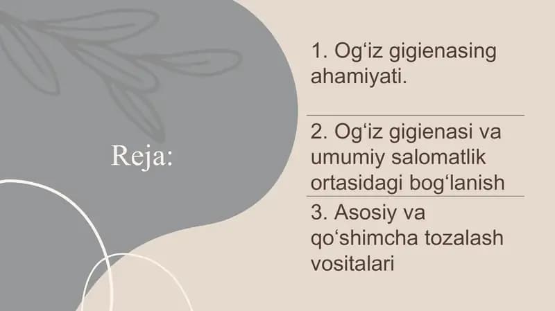 og'iz bo'shlig'i gigiyenasi