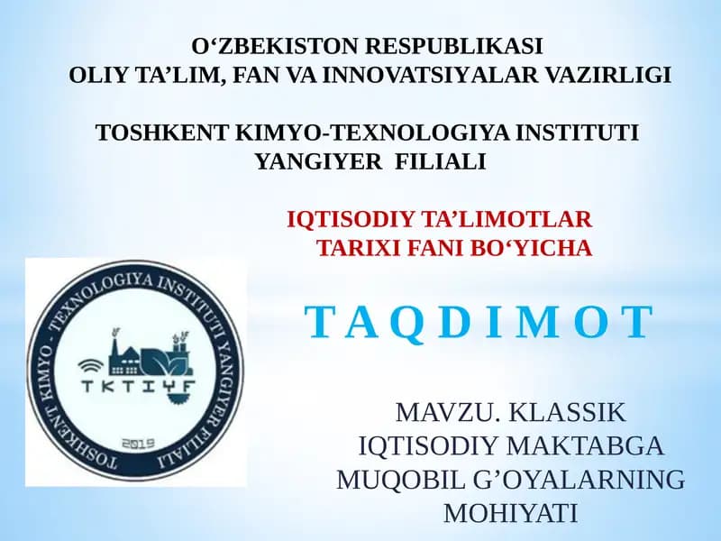 Muqobila g'oyalarning mohiyati