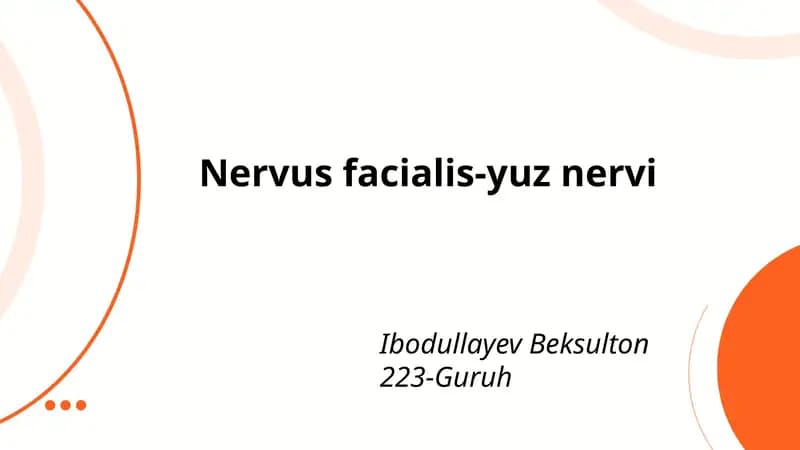Nervus facialis yuz nervi