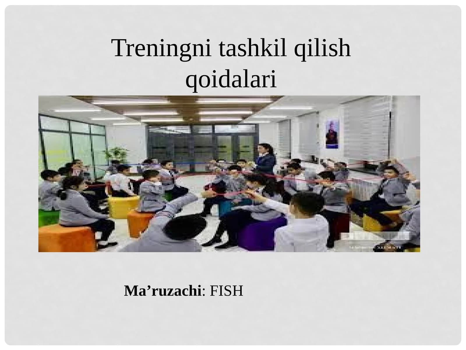 Treningni tashkil qilish qoidalari