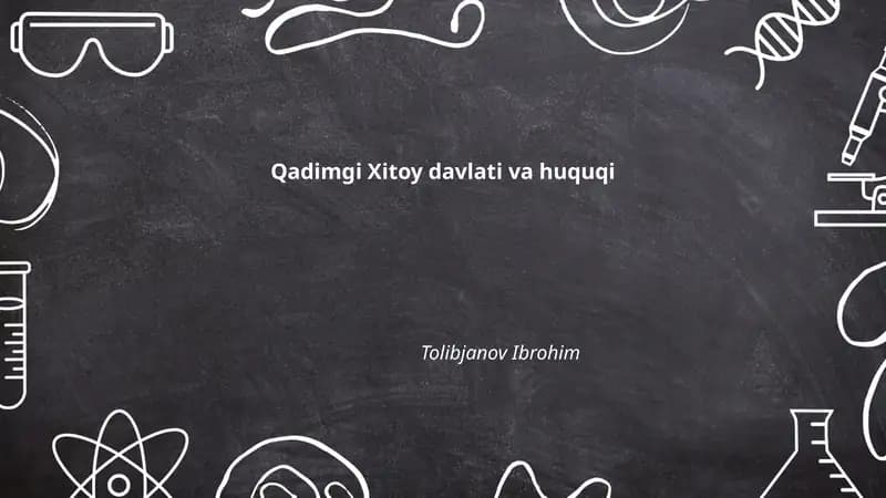 Qadimgi Xitoy davlati va huquqi