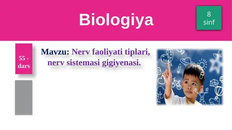 Nerv faoliyati tiplari