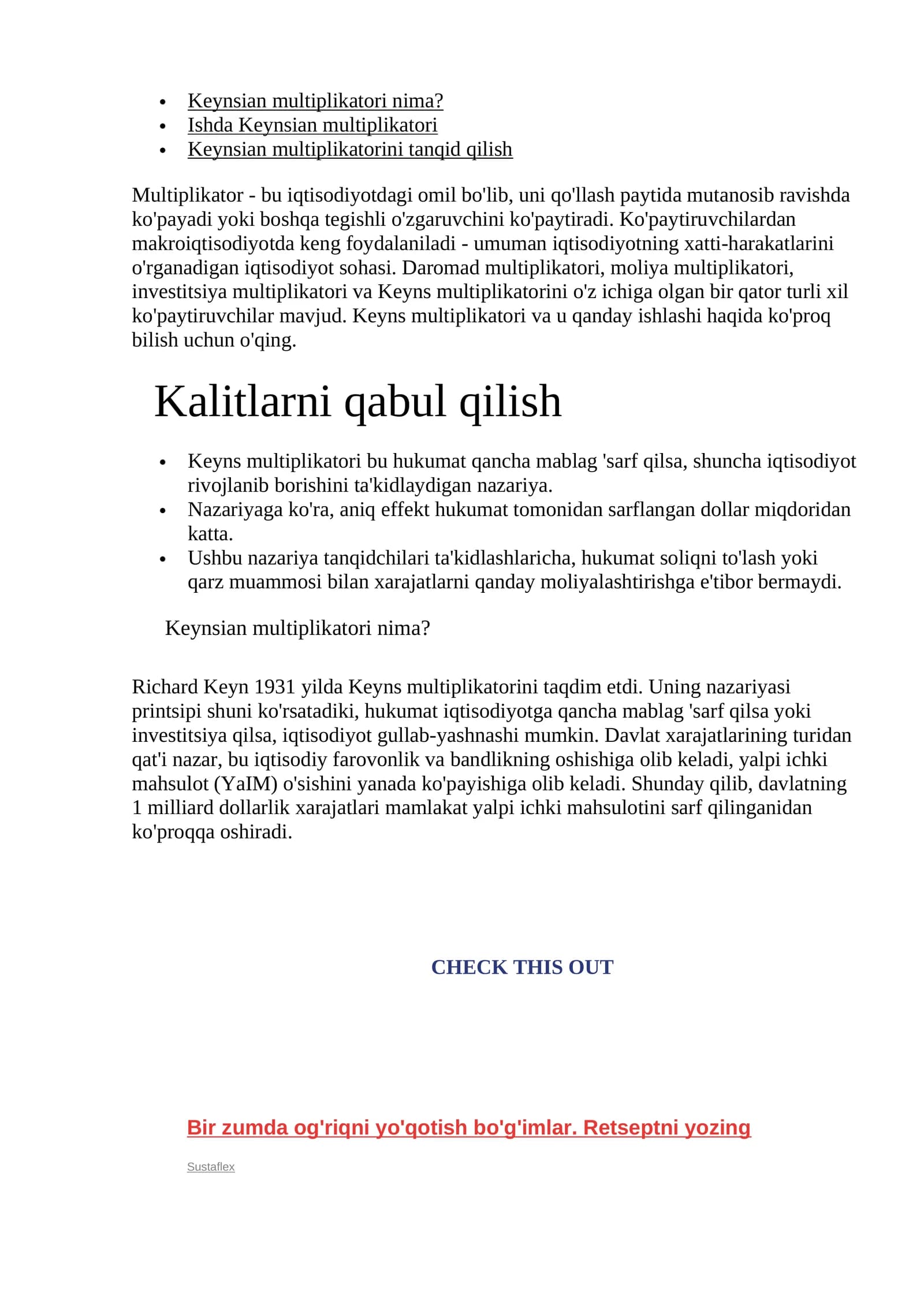 Keynsian multiplikator