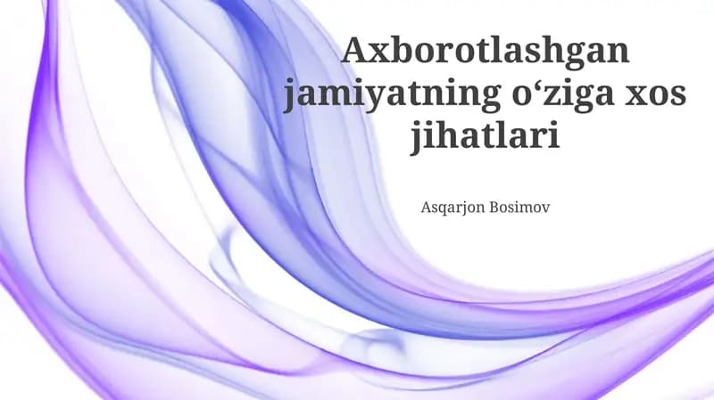 Axborot Texnologiyalari va Uning Ta'siri