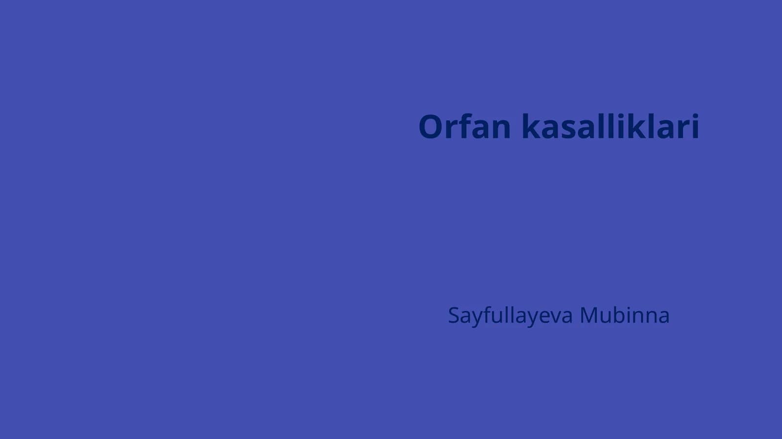 Orfan kasalliklari