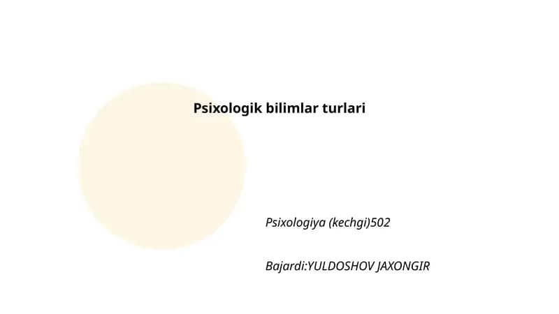 Nazariy psixologiya